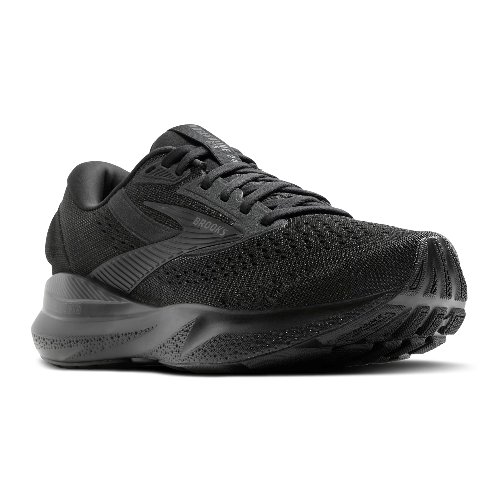 Brooks Adrenaline GTS 24 Women's Running Shoes - Black/Black/Ebony - Supportive & Cushioned for Long Distance Running, Jogging, and Gym Workouts