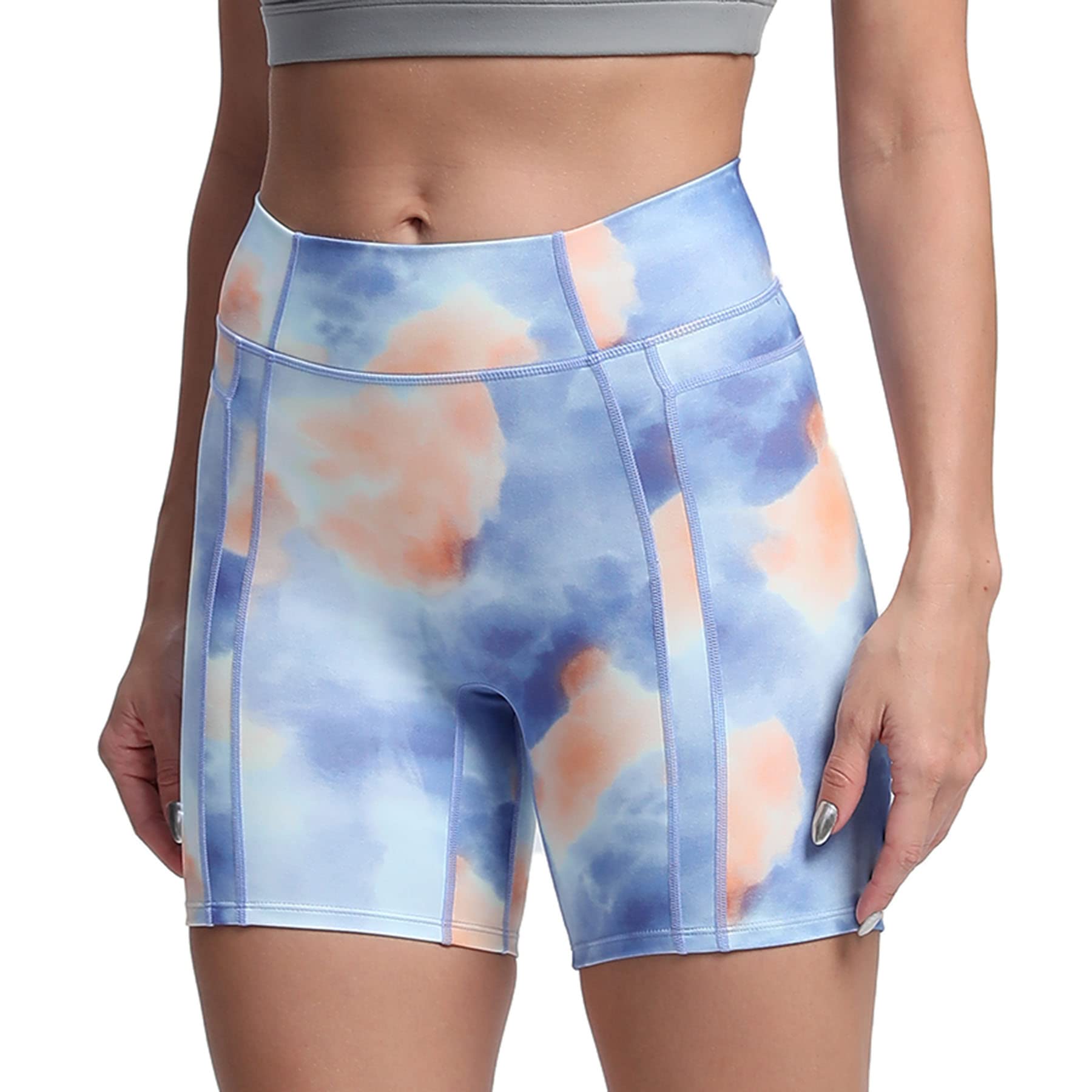 Aoxjox Women's High Waisted Workout Shorts - 6