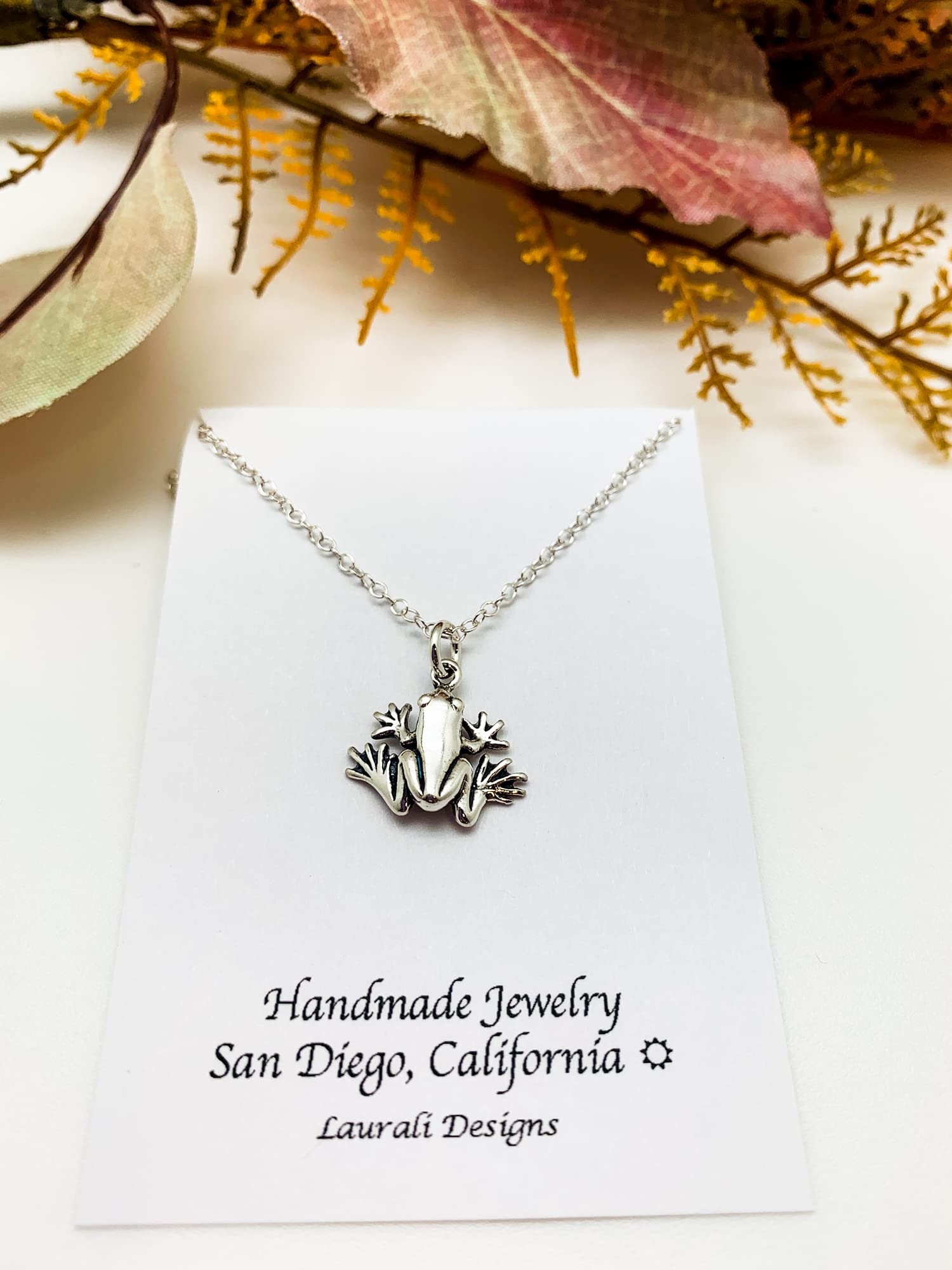Small Frog Sterling Silver Charm Necklace - Dainty Animal Jewelry for Women - Perfect Gift for Nature Lovers, Birthday & Everyday Wear