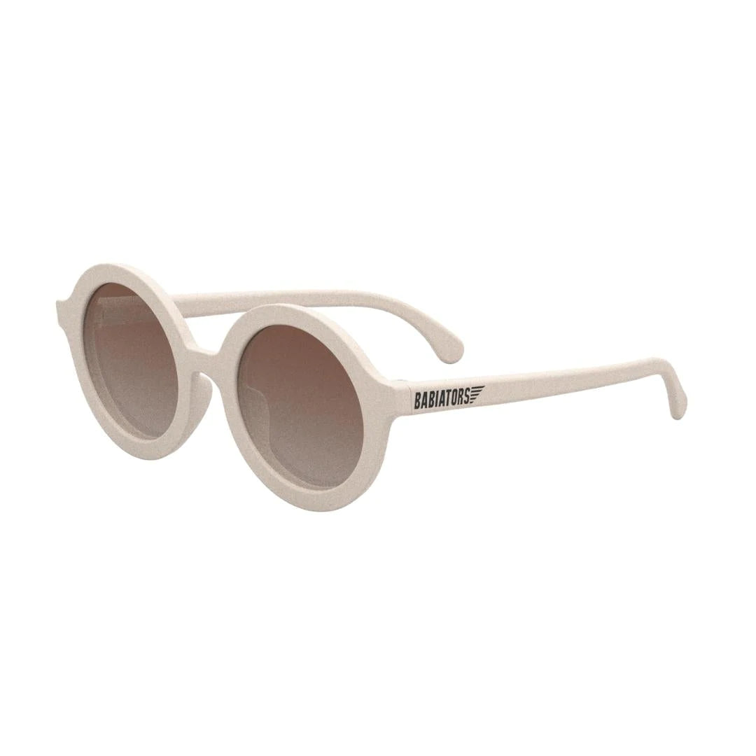 Babiators Cream Euro Round Sunglasses for Kids - UV Protection, Durable & Stylish - Perfect for Outdoor Play, Beach, and Sports Activities