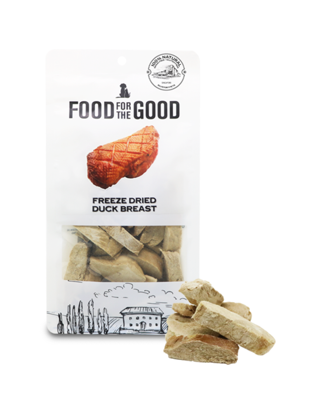 Premium Freeze-Dried Duck Breast Dog & Cat Treats – 70g, Grain-Free, High-Protein Snack for Training & Rewards – Perfect for Pets with Sensitive Stomachs