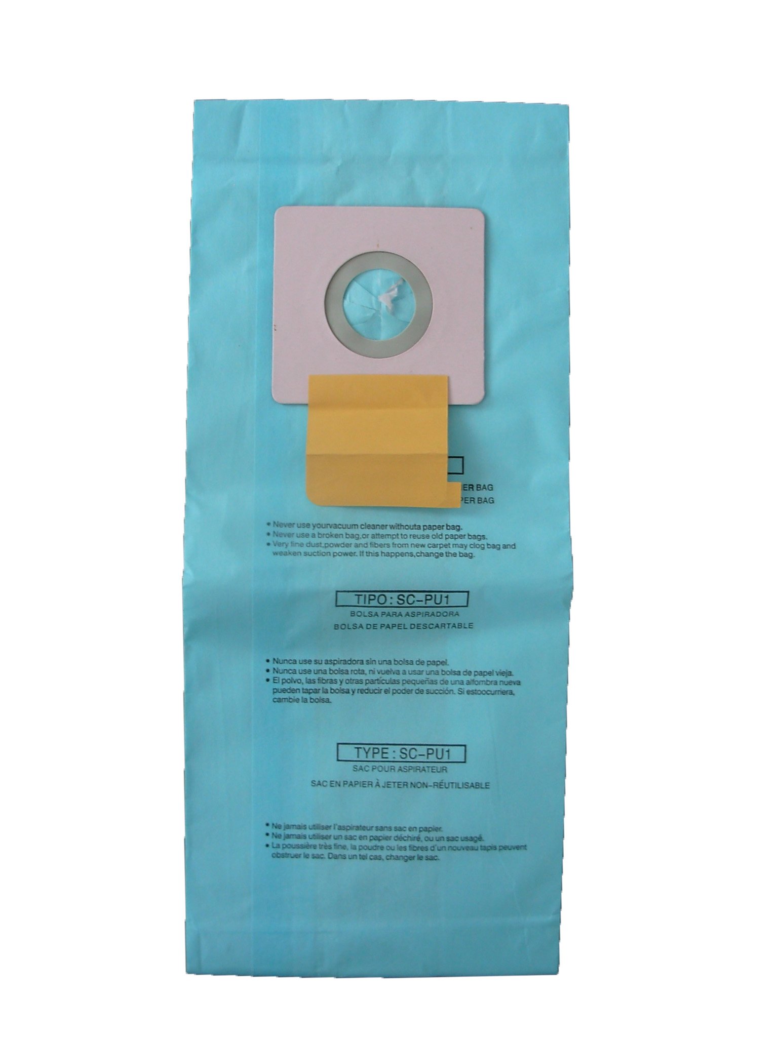 36 Sanyo Upright PU-1 Vacuum Bags with Closure - Compatible with Panasonic, Kenmore & LG Slimax Vacuum Cleaners (Models SC54A, SCA4, SCA41, SCA42, SCA4A, VU5545-65) - Perfect for Home Cleaning & Pet Hair Removal