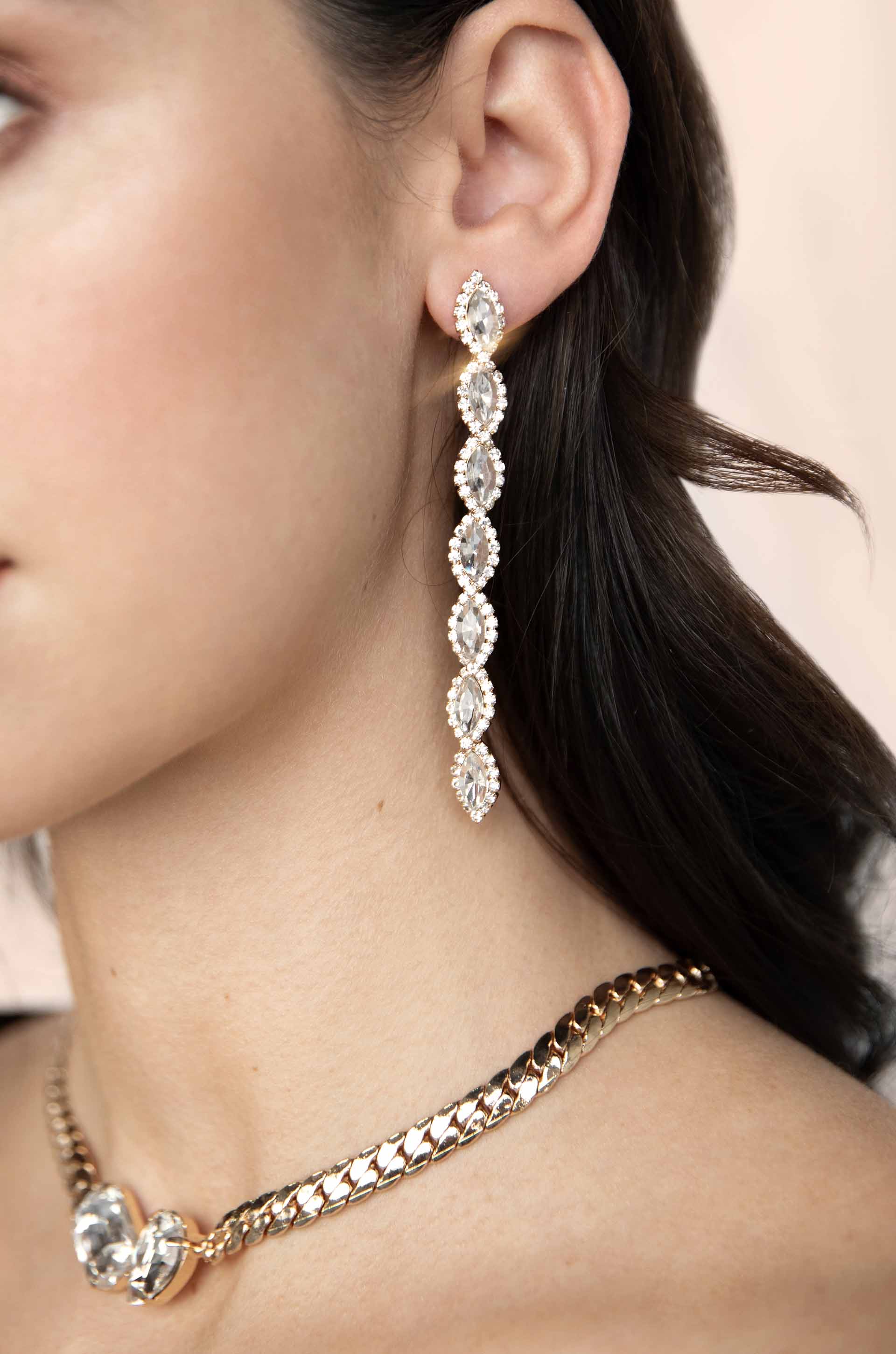 Elegant Crystal Dangle Earrings for Women - Perfect for Weddings, Parties & Special Occasions