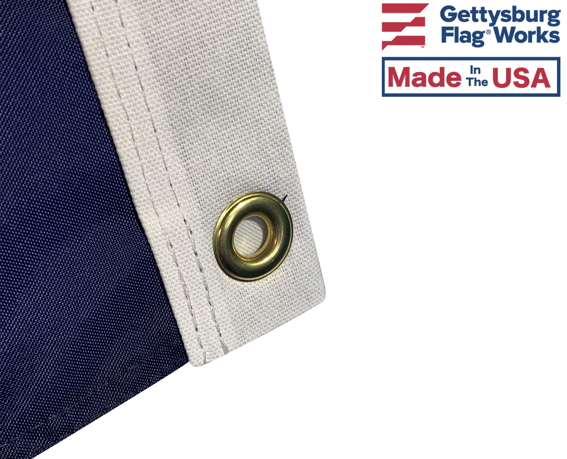 Set of 25 Blank Old Glory Blue Nylon Flags - 2x3 Feet American Made Patriotic Decorative Flags for Parades, Events & Home Decor