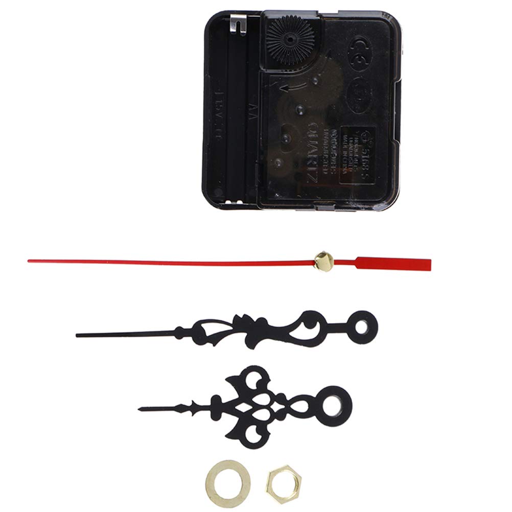 16 Sets Black Quartz Clock Movement Mechanism with Silent Sweep Hands - Battery Operated DIY Wall Clock Motor Kit for Cross Stitch, Repair & Replacement | Perfect for Home Decor, Craft Projects & Wall Clock Maintenance