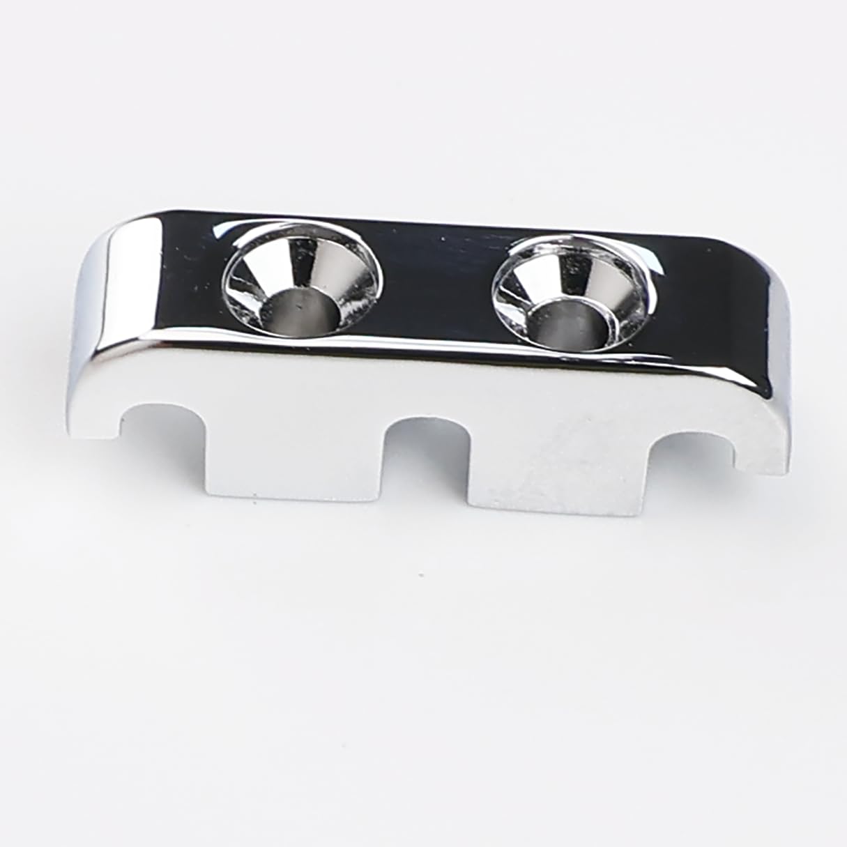 Chrome Bass String Retainer for Electric Bass Guitar - 3-String Guitar Parts with Mounting Screws - Perfect for String Tension Control & Guitar Maintenance