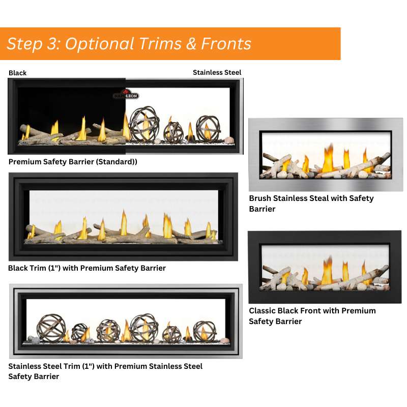 Napoleon Vector 50 See-Through Linear Direct Vent Gas Fireplace LV50N2 - Modern Heating Solution for Living Rooms & Patios