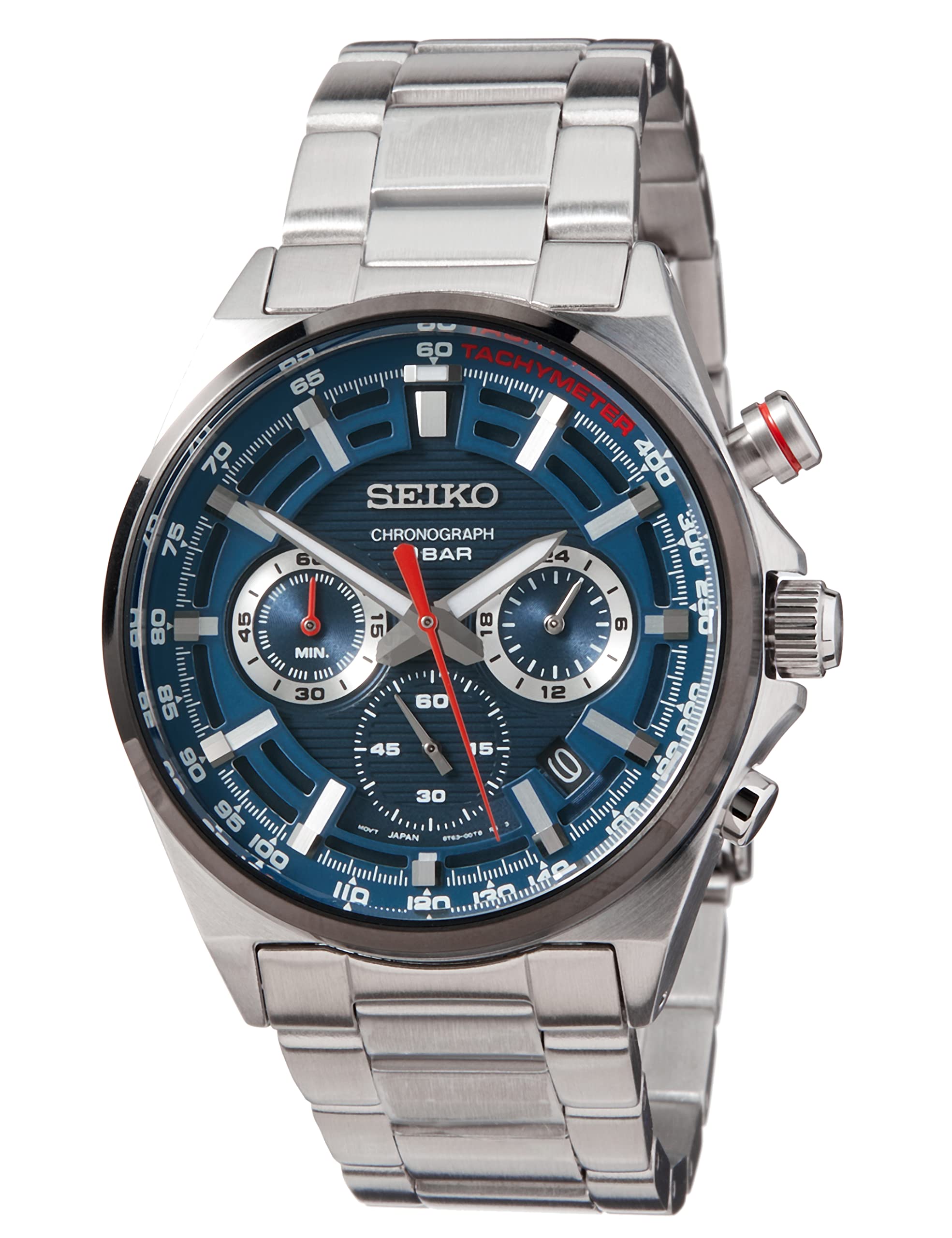 Seiko Men's SSB407P1 Analog Quartz Watch with Stainless Steel Strap – Water Resistant, Durable & Stylish for Business, Casual & Outdoor Activities