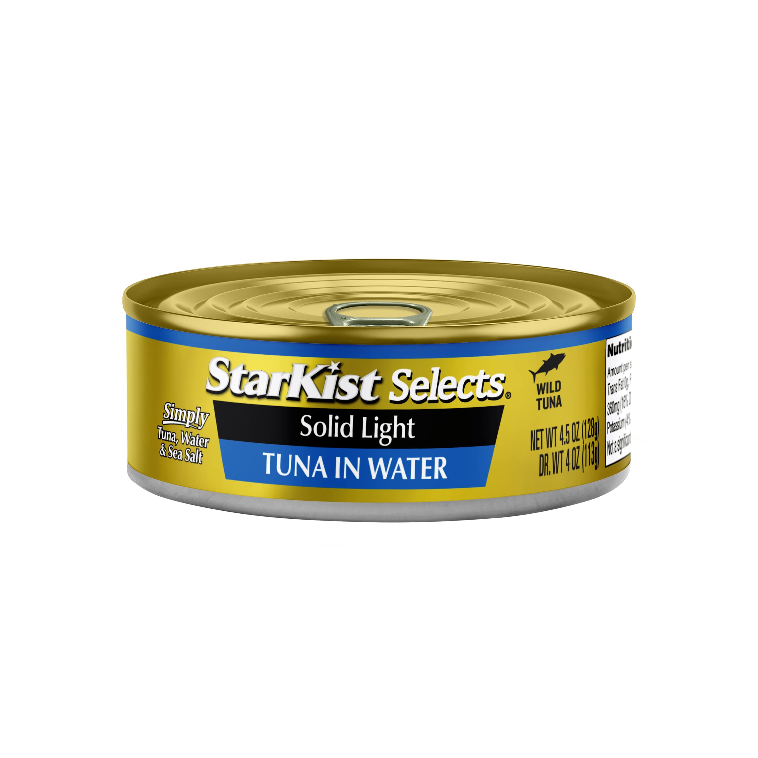 StarKist Selects Solid Light Tuna in Water Can, 4.5 Ounce (Pack of 12) - Perfect for Salads, Sandwiches, and Healthy Snacks