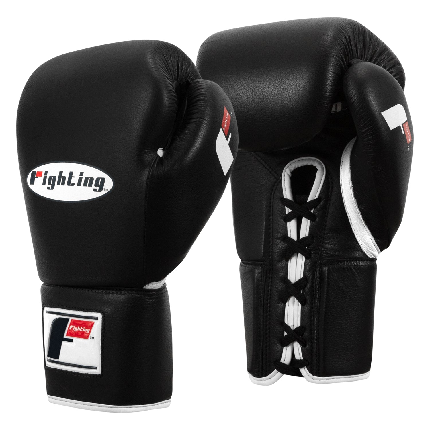 Fighting Fury Professional Lace-Up Boxing Gloves for Training - Premium Leather MMA Sparring & Heavy Bag Workout Gear