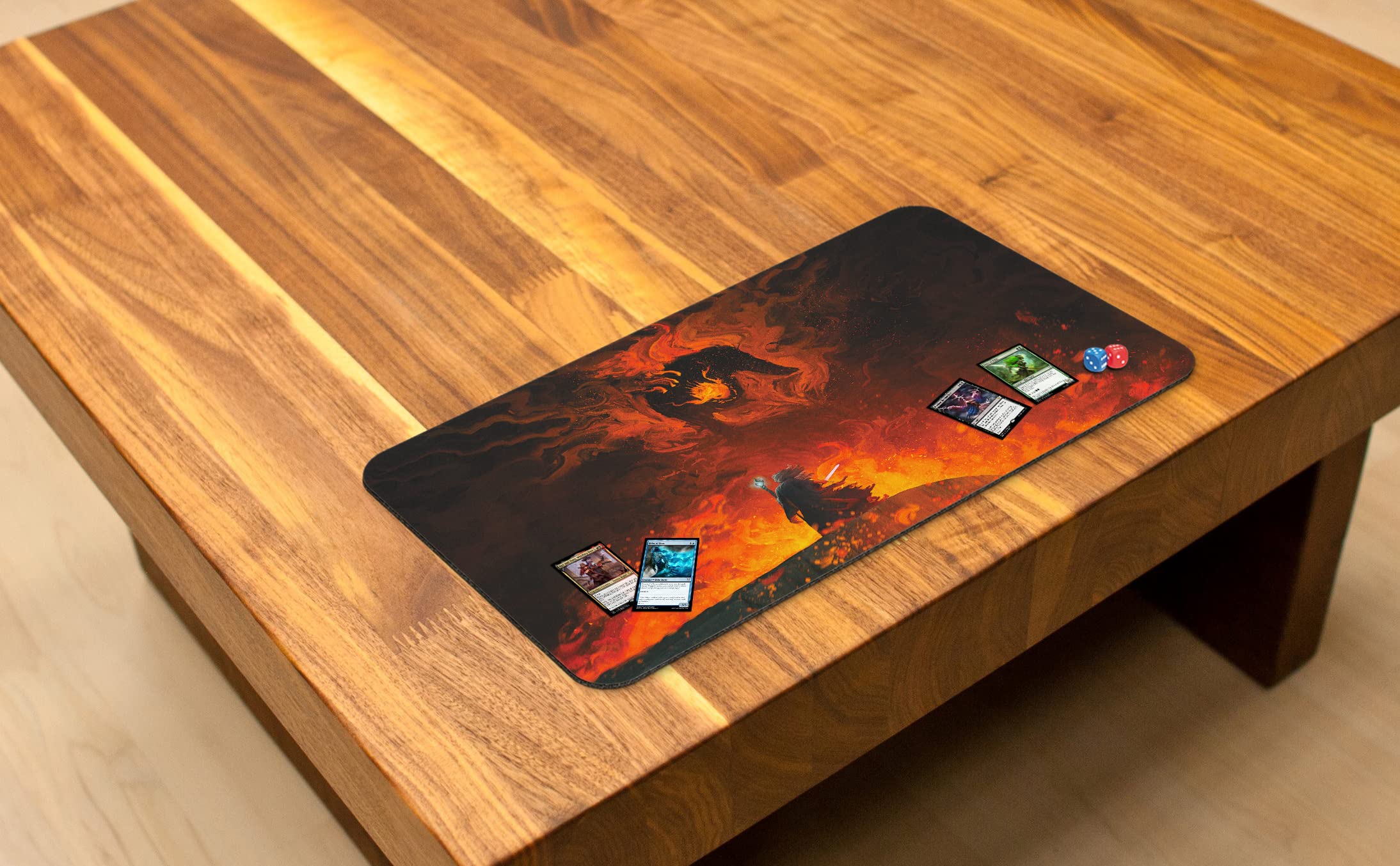 Anato Finnstark The Shadow and The Flame Stitched MTG Playmat - Officially Licensed Lord of The Rings Magic The Gathering Playmat - Premium Gaming Mat for MTG, YuGiOh & TCG - Perfect for Tournaments & Game Nights