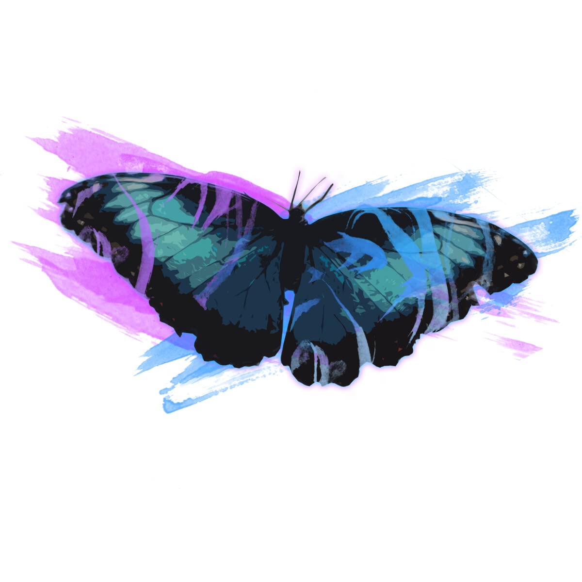 Design By Humans Unisex Butterfly Print Pullover Hoodie by Madetohate - Soft Cotton Streetwear for Men & Women - Perfect for Casual Outfits, Street Style & Loungewear