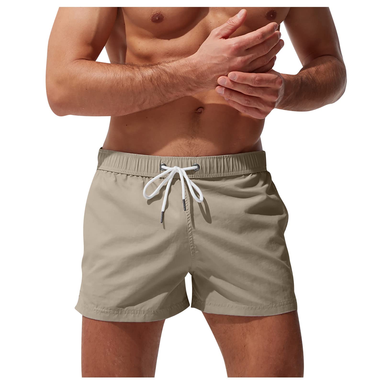 Men's Quick Dry Swim Trunks - Comfortable Beach Surfing Running Swimming Shorts with Drawstring | Perfect for Water Sports, Gym & Casual Wear