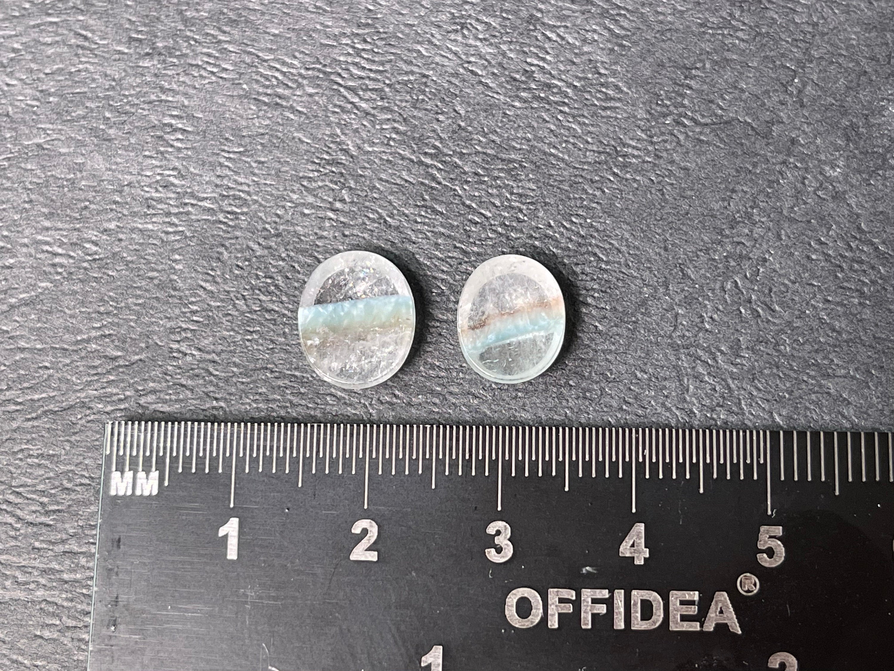 GILALITE Cabochons - Medusa Paraiba Quartz Striped Oval Gemstones for Jewelry Making (43801) - Perfect for DIY Pendants, Earrings & Rings