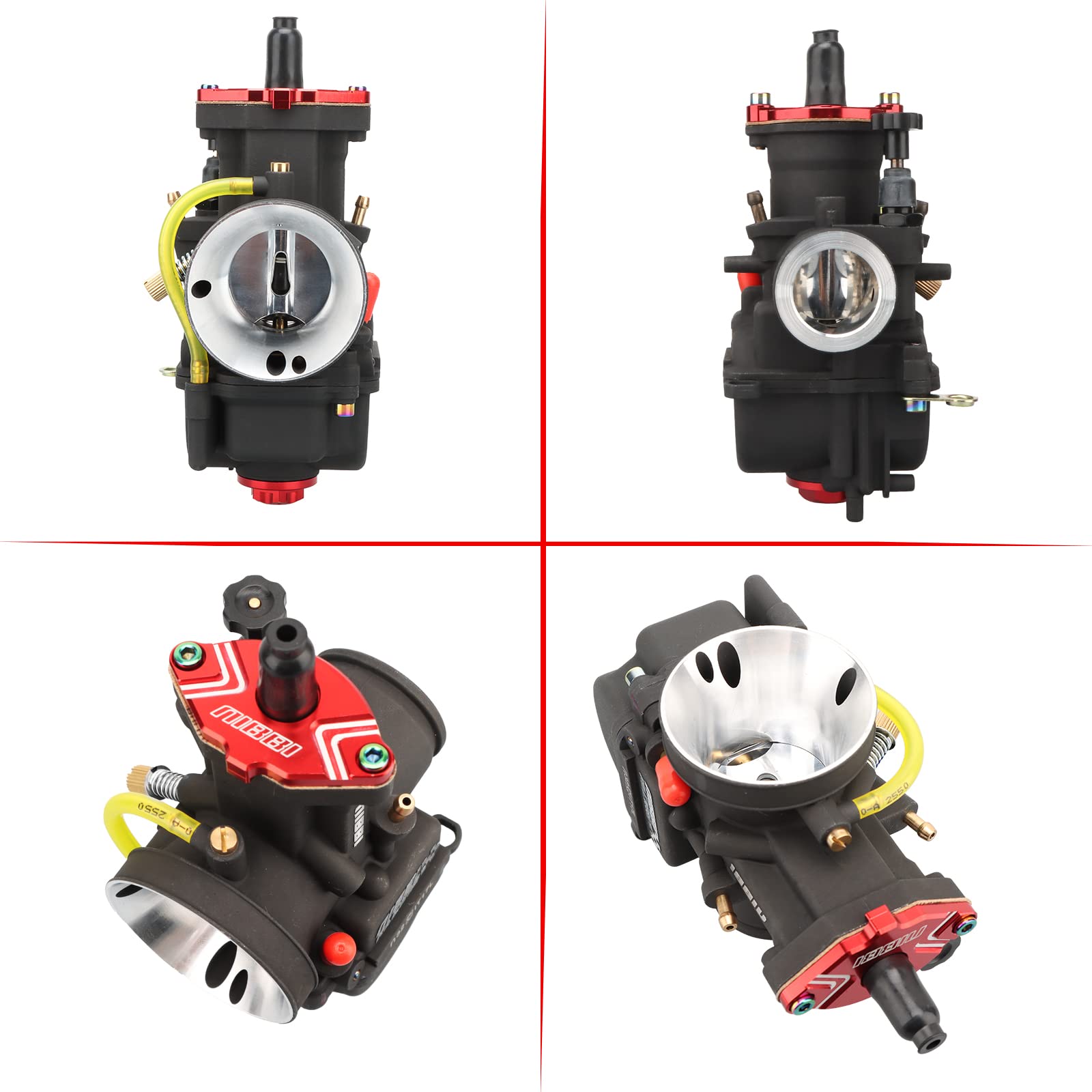 NIBBI 24mm PWK Carburetor for 125cc-150cc Motorcycle Engines - Compatible with Dirt Bikes, Mini Bikes, Pit Bikes & GY6 ATVs - Includes Carb Jets - High Performance Air Fuel Mixture for Off-Road Racing & Trail Riding