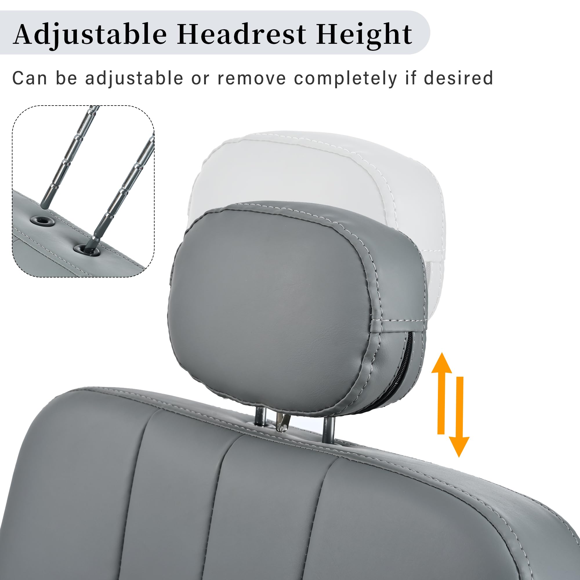Premium Reclining Barber Chair - 360° Swivel Salon Chair with Heavy Duty Hydraulic Pump for Hair Stylists, Tattoo Artists & Beauty Salons | Max 400 Lbs Capacity | Gray | Ideal for Haircuts, Shampooing, Tattooing & Spa Treatments