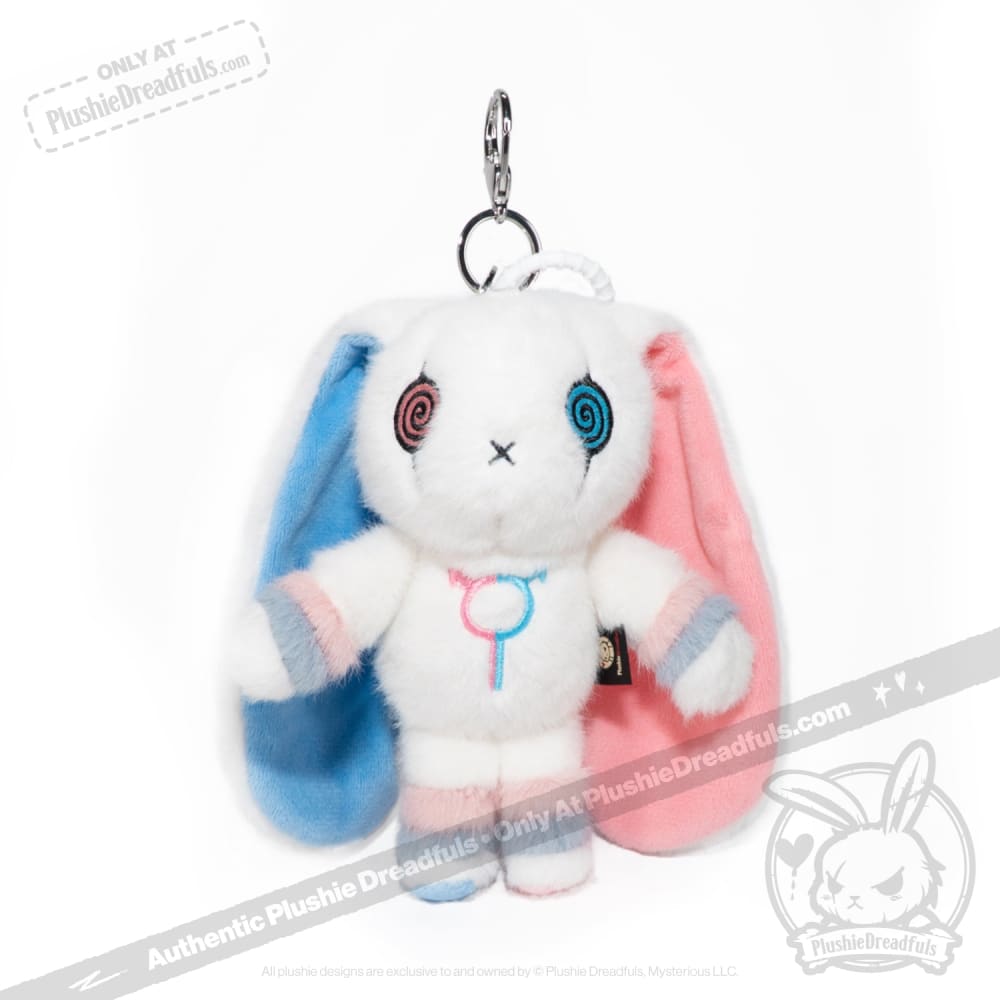 Plushie Dreadfuls Gender Dysphoria Rabbit Plush Keychain - Soft Stuffed Animal Toy for Mental Health Awareness, LGBTQ+ Support & Emotional Comfort | Perfect for Backpacks, Gifts & Therapy