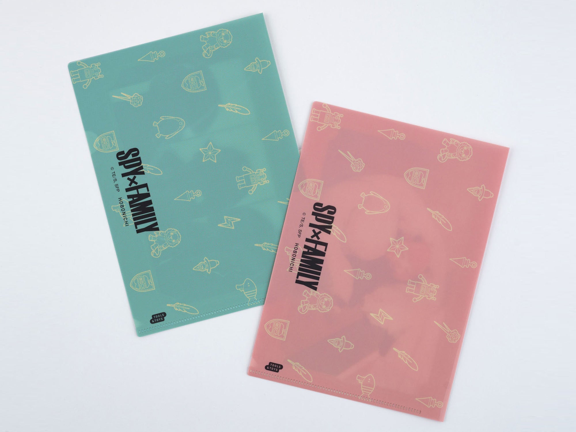 SPY x FAMILY A5 Clear Plastic Folder Set of 2 - Anime Stationery Organizer for School, Office & Manga Collection