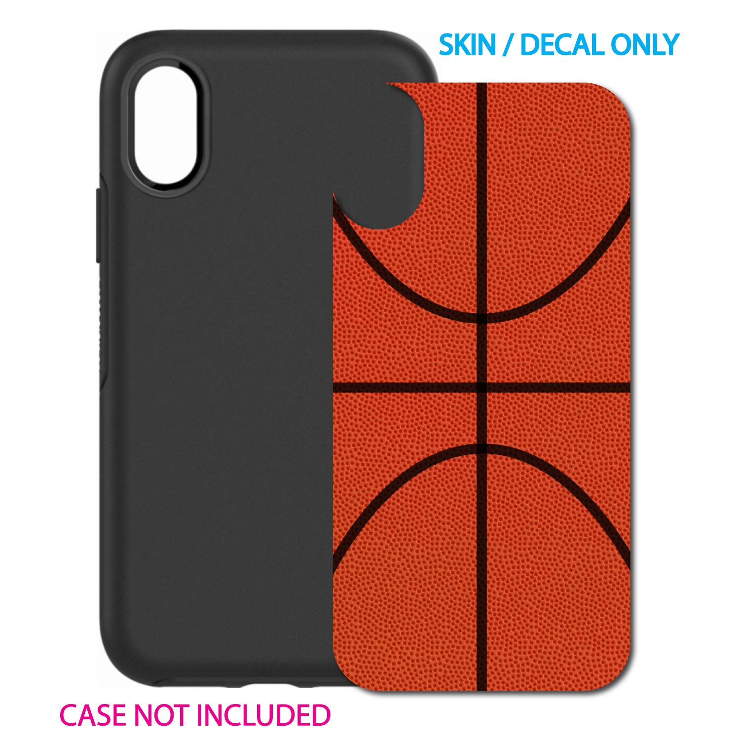 Custom iPhone Xs Max Skin for OtterBox Symmetry - Basketball Design for Sports Fans