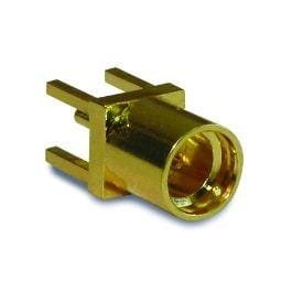 MMCX Vertical PCB Jack RF Coaxial Connector - Gold Plated (1 Piece) for High-Frequency Signal Transmission in Wireless Devices, Antennas, and Test Equipment