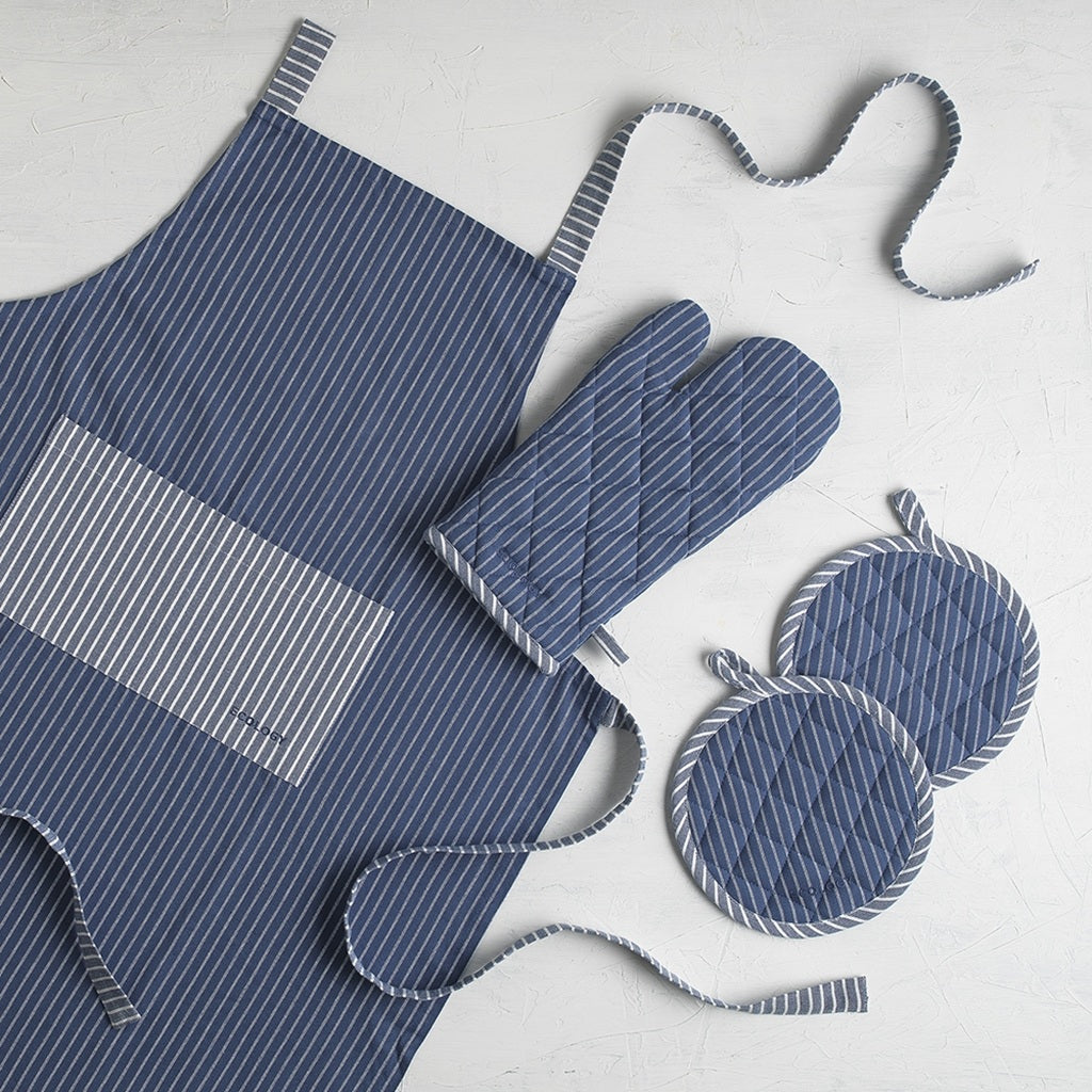 Eco-Friendly Denim Apron for Cooking & Baking - 65 x 90cm Trattoria Style Kitchen Apron - Perfect for Chefs, BBQ, and Home Cooking