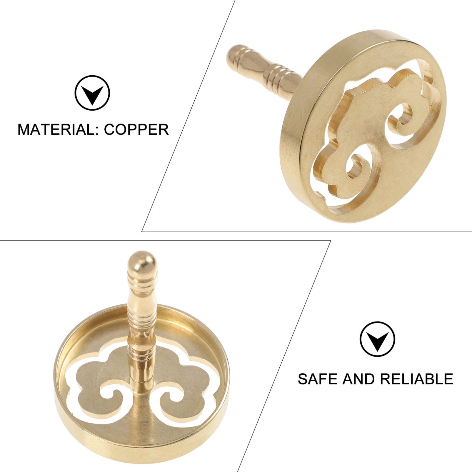 Premium Copper Incense Ash Press Mold - Cabilock 1pc Delicate Incense Burner for Powder Pressing | Perfect for Aromatherapy, Meditation & Home Fragrance