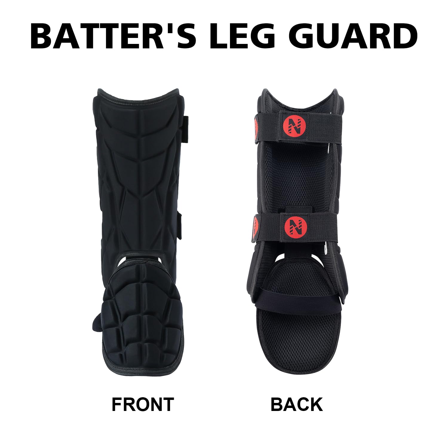 Best Baseball & Softball Batter's Leg Guards for Youth & Adults - Lightweight Shin Guards for Hitting & Protection - Perfect for Training, Games & Practice