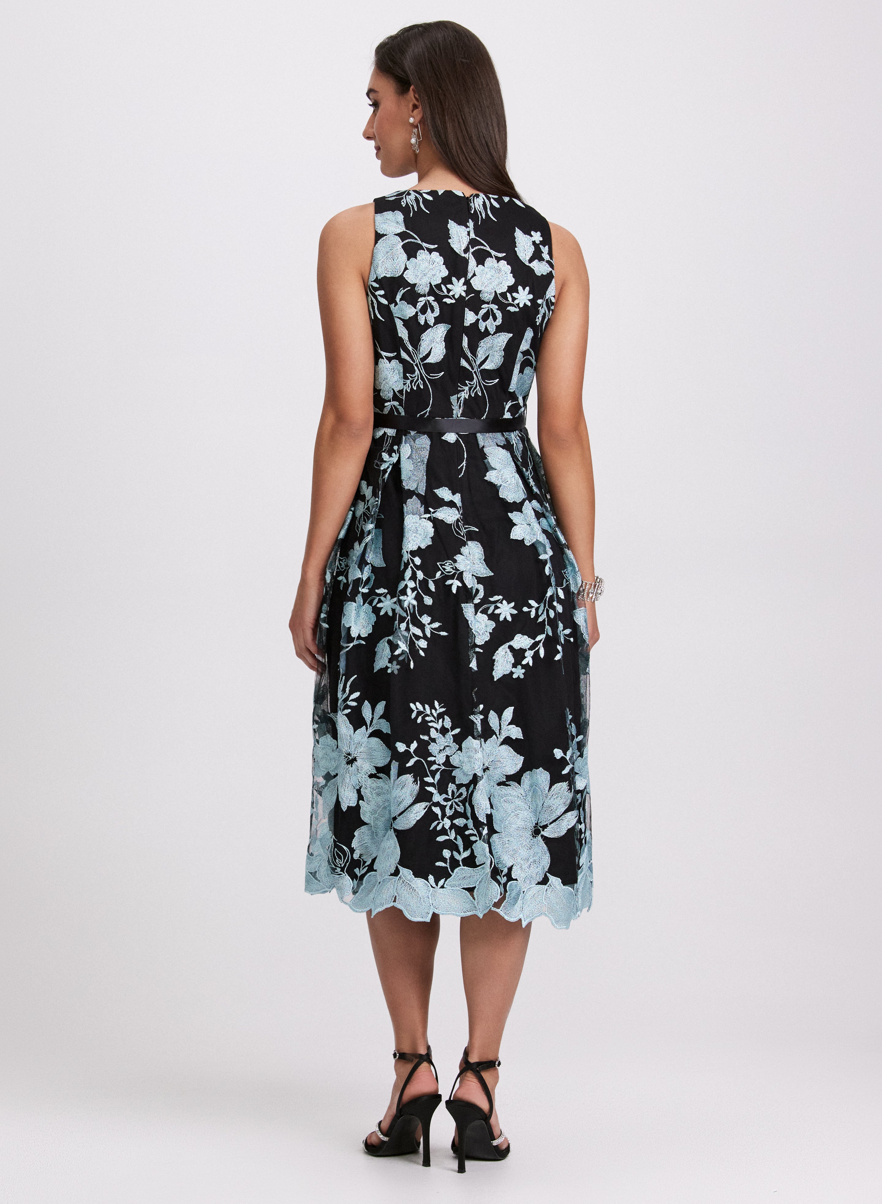 Elegant Embroidered Tulle Dress for Women - Perfect for Weddings, Parties & Special Occasions