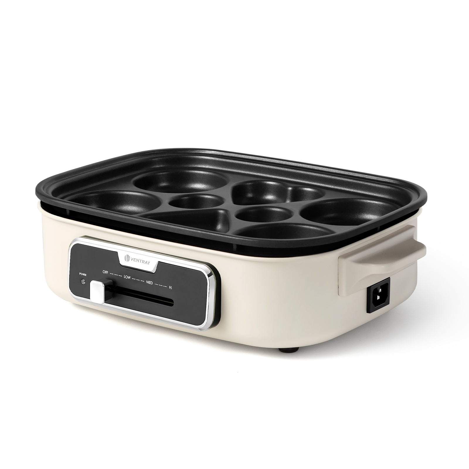EL GRILL Electric Indoor Grill Set with 5 Nonstick Pans - Perfect for Healthy Cooking, Grilling Steaks, Burgers & Vegetables at Home or Office