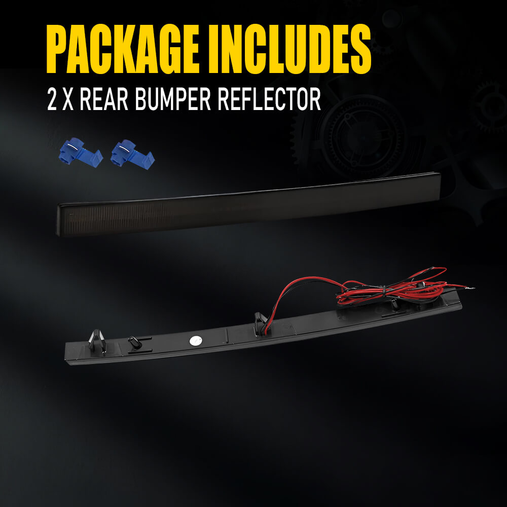 2014-2019 Chevrolet Corvette C7 Smoked Lens Red LED Rear Bumper Reflector Lights - Upgrade Your Corvette's Style & Safety for Night Driving