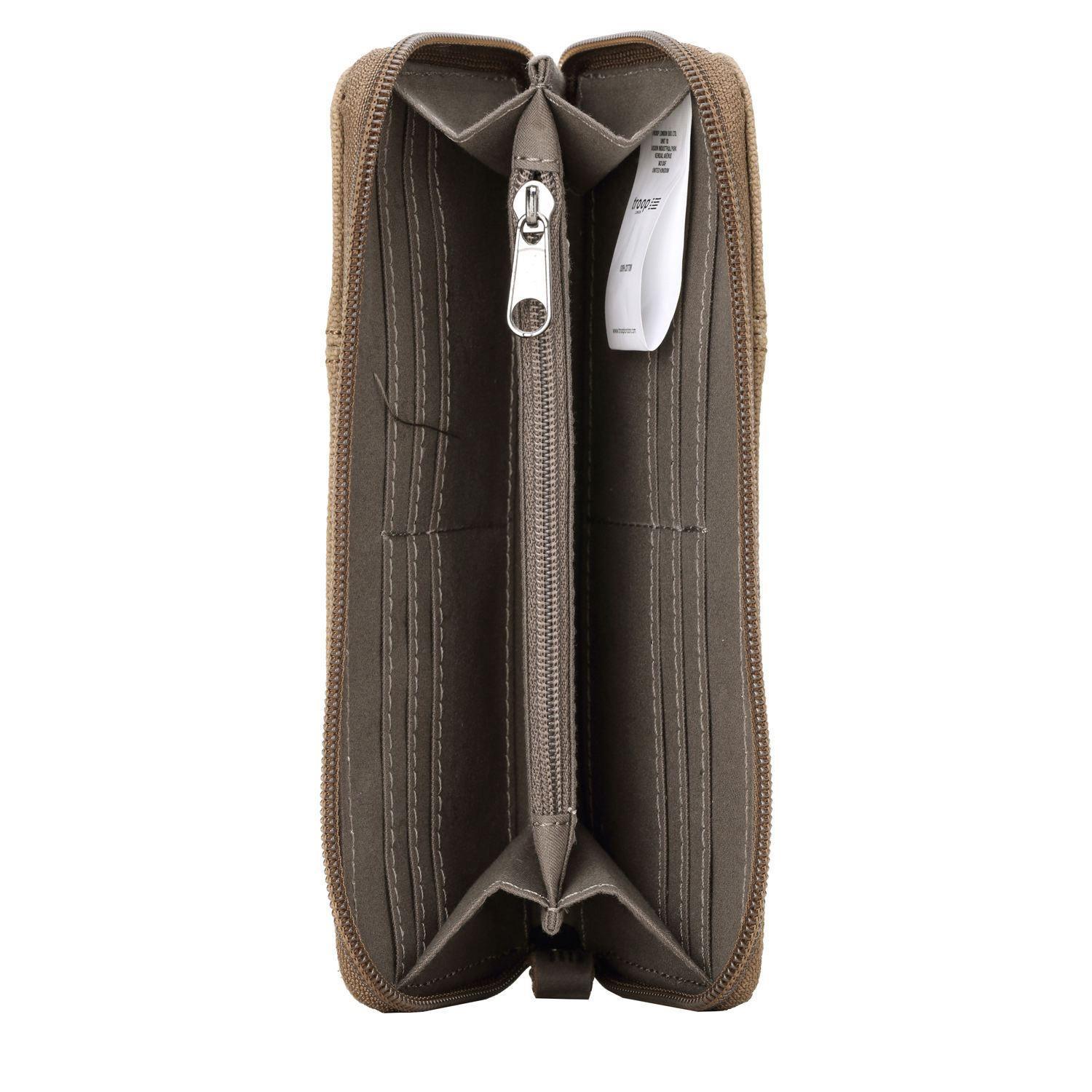 TRP0501 Troop London Canvas Zip Around Wallet for Men & Women - Stylish & Durable Travel Money Organizer for Everyday Use