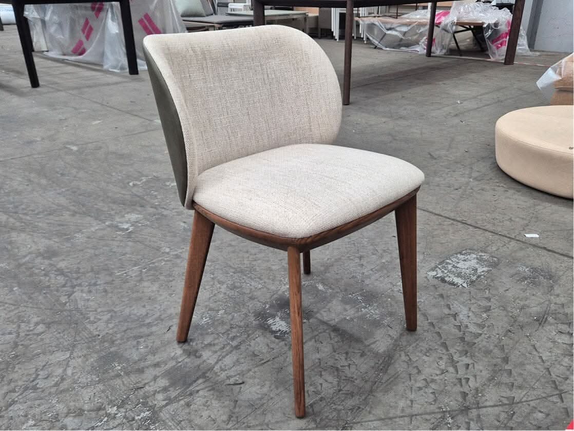 Johanna Side Chairs Set of 4 - Light Walnut & Olive Wood Dining Chairs for Kitchen, Dining Room, or Office - Modern Scandinavian Style Accent Chairs