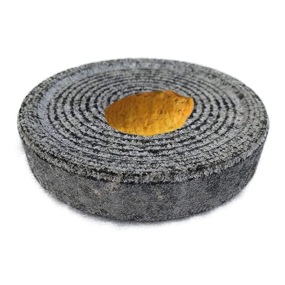 Authentic Sandalwood Turmeric Grinding Stone - Traditional Ayurvedic Mortar for Fresh Turmeric Paste | Perfect for Indian Cooking, DIY Skincare & Holistic Wellness