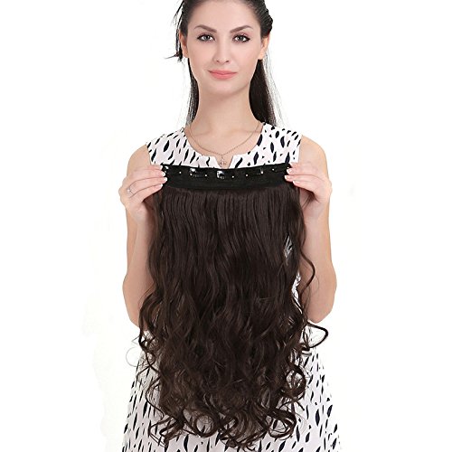 Samyak Clip in Synthetic Hair Extensions - Curly Wavy Human Like Hair for Women & Girls - Perfect for Parties, Weddings & Daily Styling