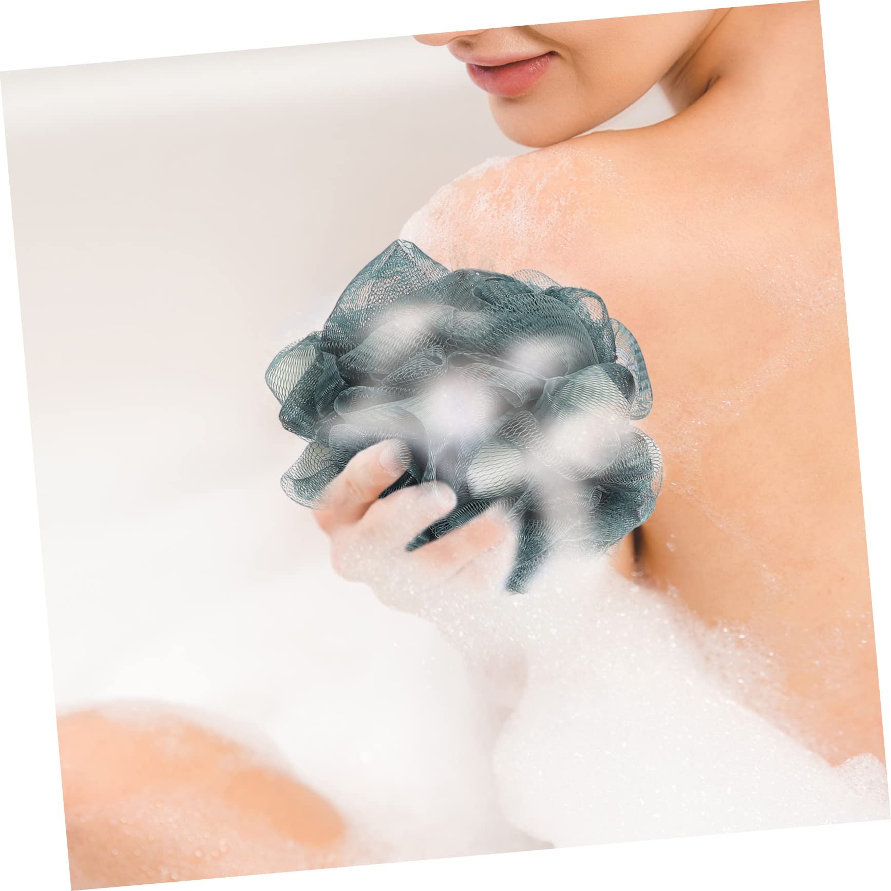 4-Pack Bath Sponges for Shower & Body Scrub - Soft Loofah Mesh Scrubbers for Exfoliating & Cleansing - Portable Bathroom Cleaning Accessories for Skin Care & Dish Washing - Perfect for Spa, Home & Travel Use