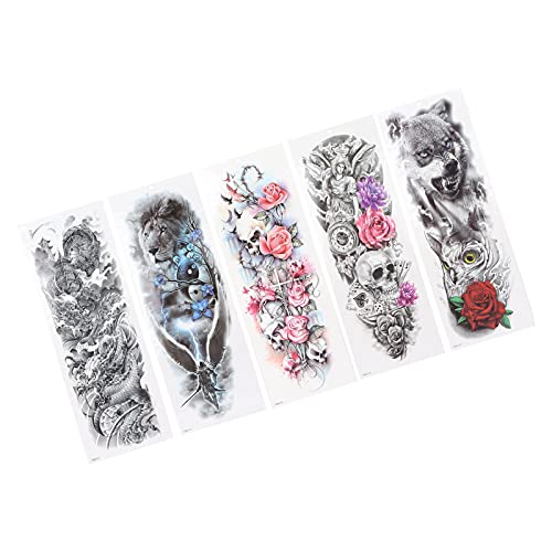 Waterproof Temporary Arm Tattoo Stickers - Fake Full Arm & Shoulder Tattoos for Men & Women | Long Lasting Body Art for Parties, Halloween, Cosplay & Fashion