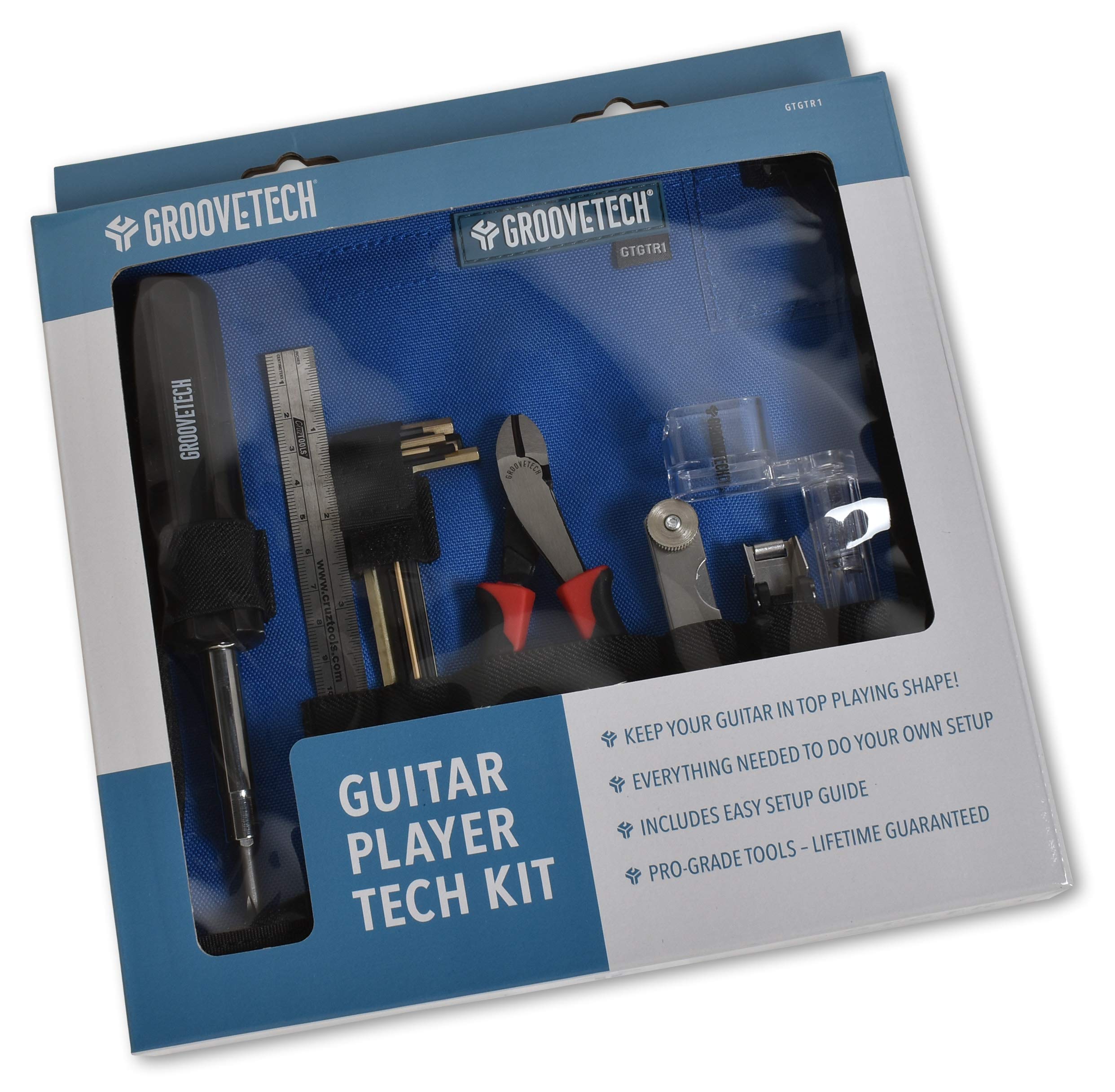GrooveTech Professional Guitar Maintenance Kit (Cru-GTGTR1) - Essential Tools for Guitar Setup, Repair & Cleaning - Perfect for Musicians, Luthiers & Guitar Enthusiasts