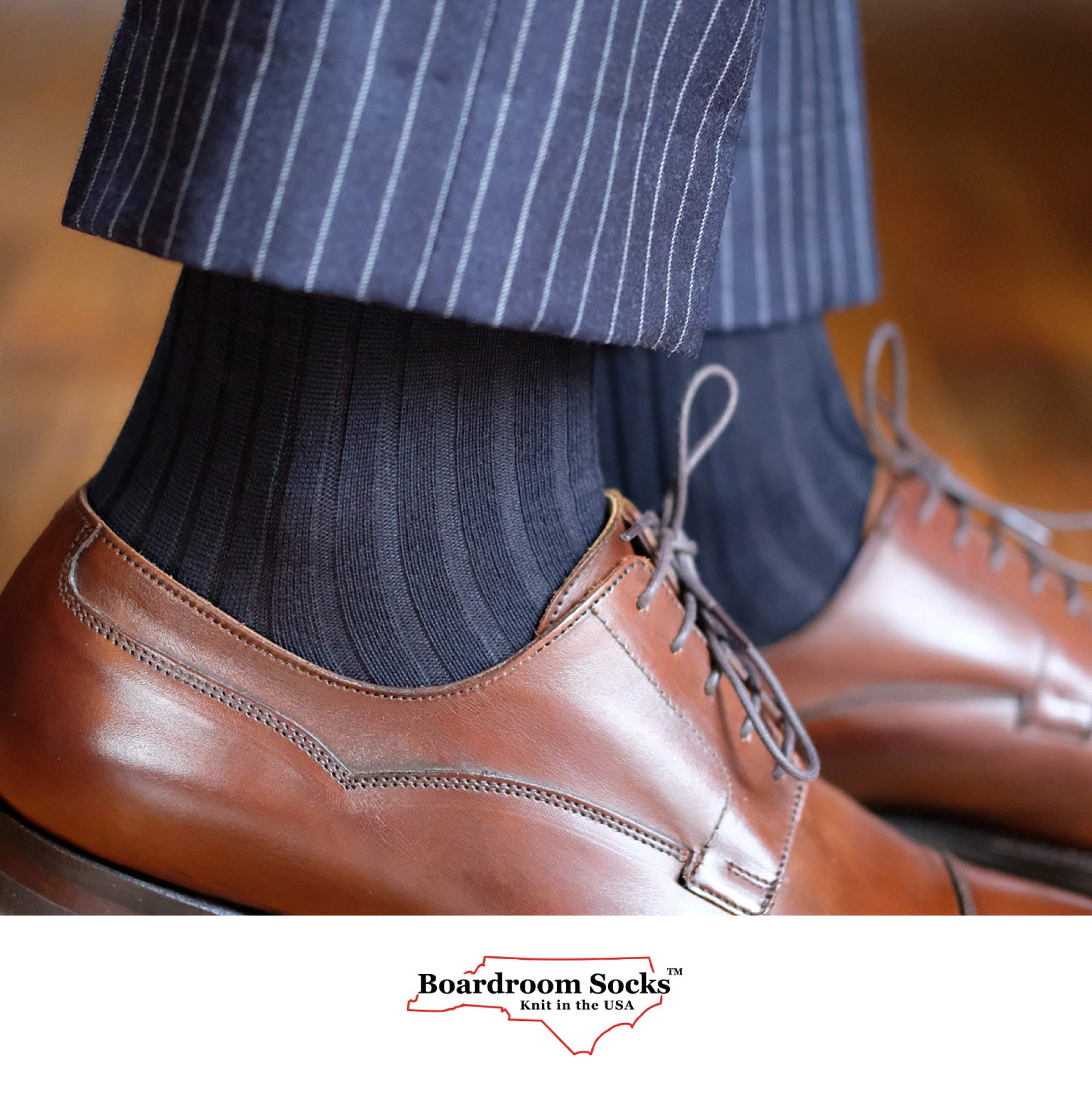 Premium Cotton Dress Socks for Men - Breathable & Comfortable Formal Socks - Classic Mid-Calf Business Socks by Boardroom Socks - Perfect for Office, Wedding & Professional Occasions