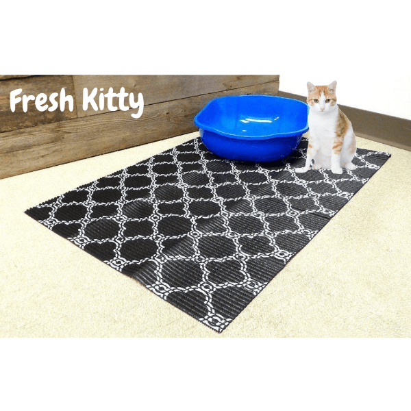 Premium Fresh Kitty Jumbo Foam Litter Mat - Extra Large Cat Litter Trapping Mat for Mess Control | Non-Slip, Easy to Clean | Perfect for Litter Box Areas, Doorways & Multi-Cat Homes