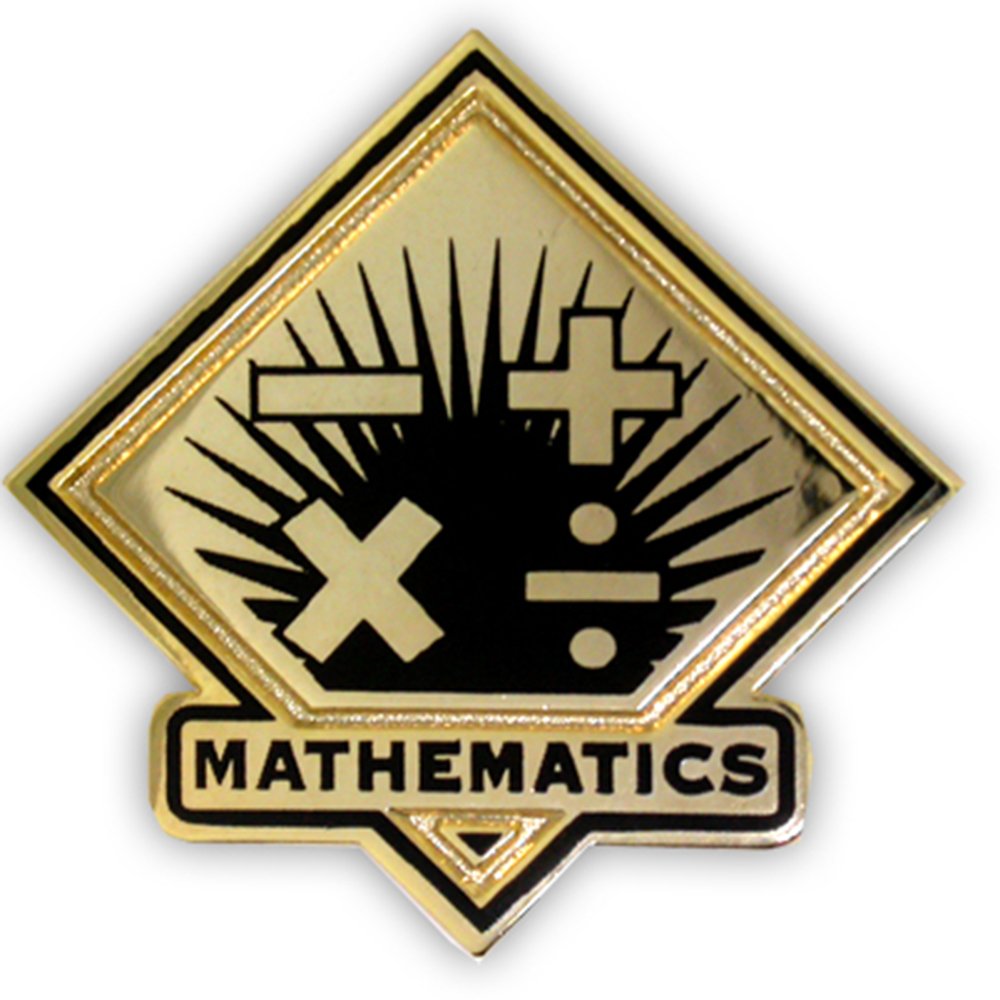 PinMart Black and Gold Mathematics Lapel Pin - Perfect Gift for Students, Teachers & Math Enthusiasts - Ideal for School Events, Graduations & Academic Celebrations