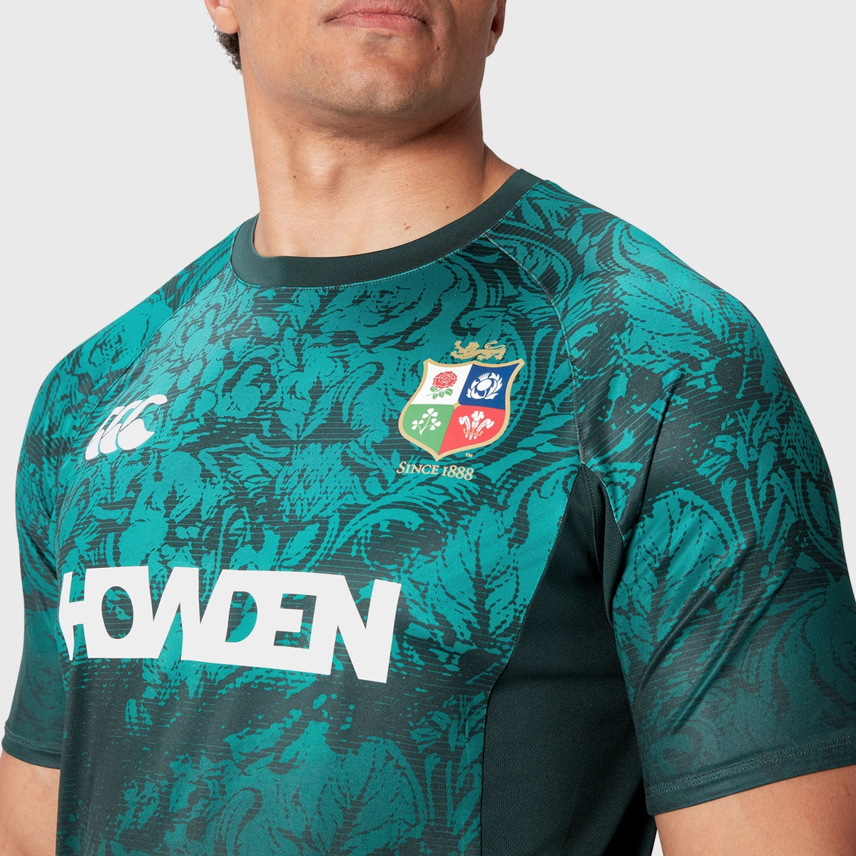 Canterbury British & Irish Lions Men's Superlight Performance T-Shirt - Green Rugby Jersey for Training & Match Days