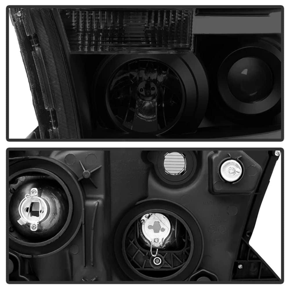 Xtune PRO-JH-TTU07-LED-BSM LED Headlight Conversion Kit - Compatible with Toyota Tundra 2007-2013 & Sequoia 2008-2013 - Black Smoked Projector Light Bar - Enhanced Night Driving & Off-Road Visibility