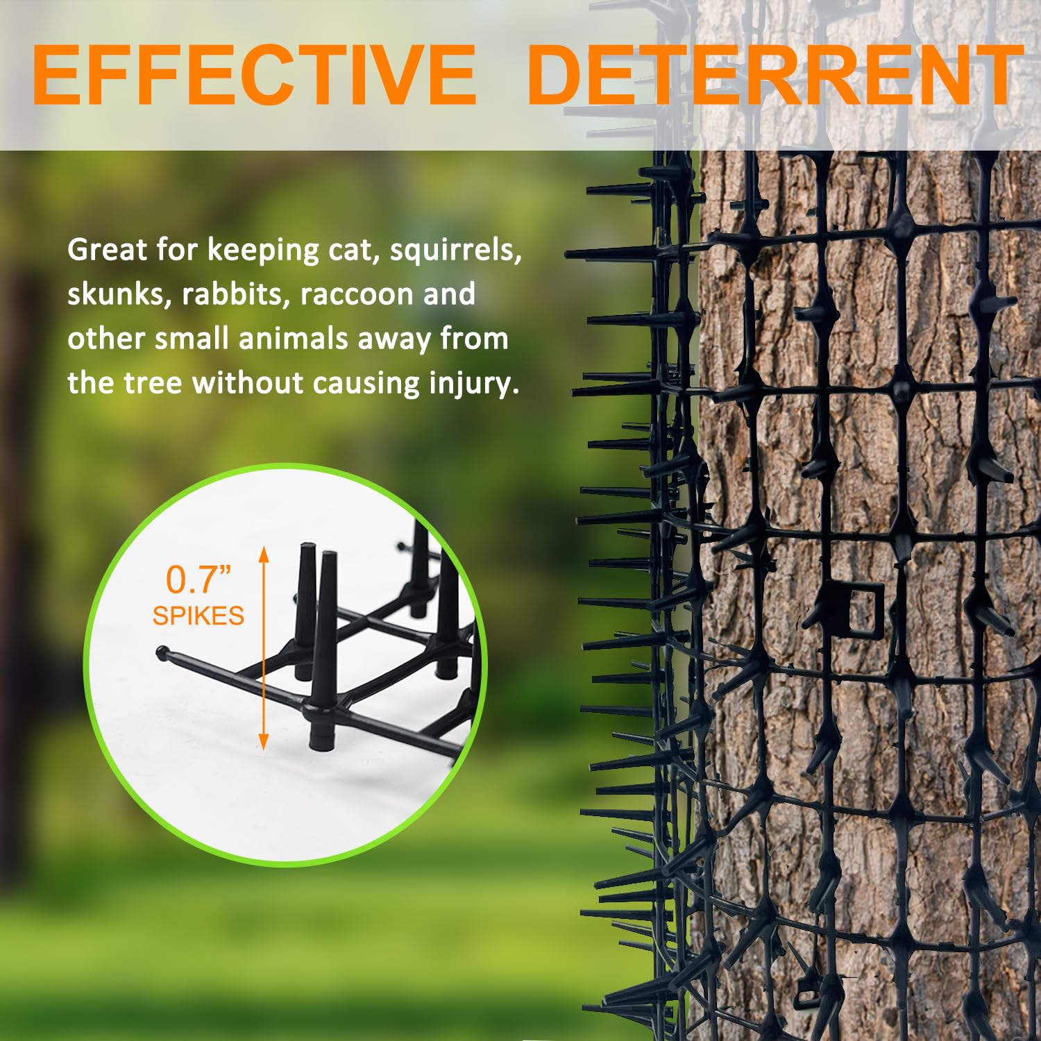 12 Feet Cat Training Scat Mat with Spikes - Deterrent Mat to Keep Pets Off Furniture & Garden - Indoor/Outdoor Pet Training Solution for Sofas, Beds, Plants & Countertops