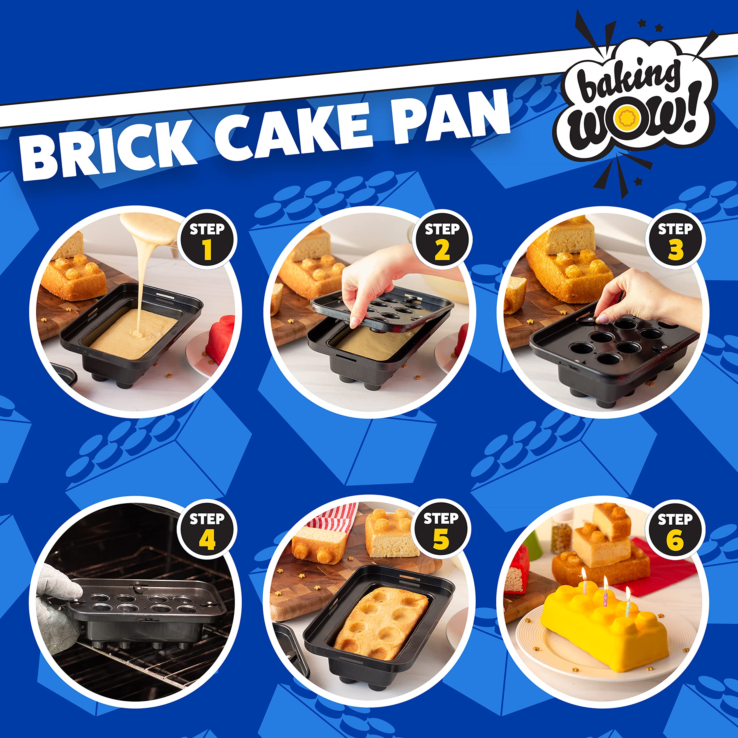 3D Brick Building Cake Pan Mold - 9