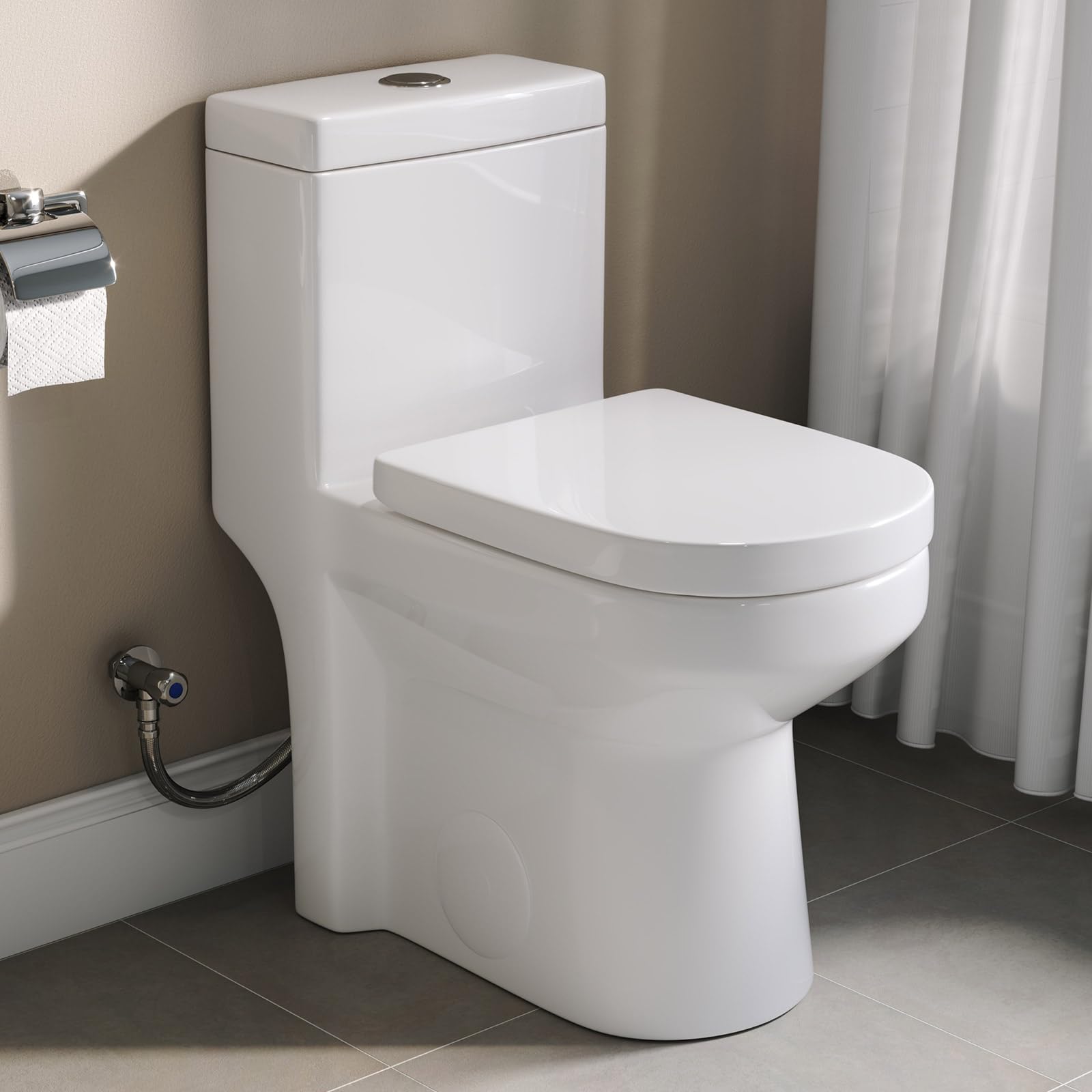 HOROW HWMT-8733 Compact One-Piece Toilet with Dual Flush - 10