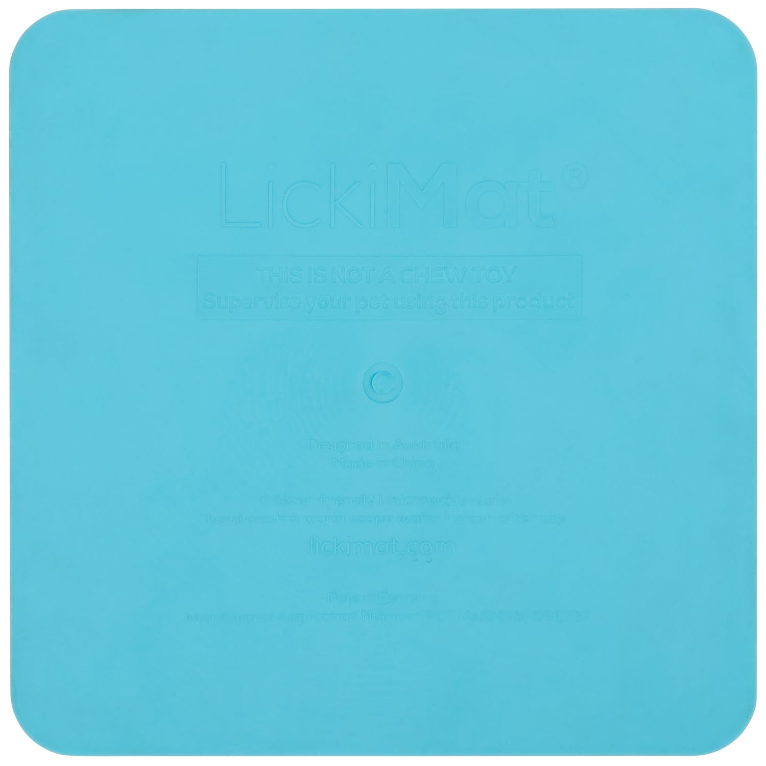 LickiMat Catster Slow Feeder with Micro Dish - Interactive Puzzle Feeder for Cats & Kittens, Promotes Hydration & Healthy Eating - Turquoise Pet Bowl for Indoor Cats, Multi-Cat Homes & Stress Relief
