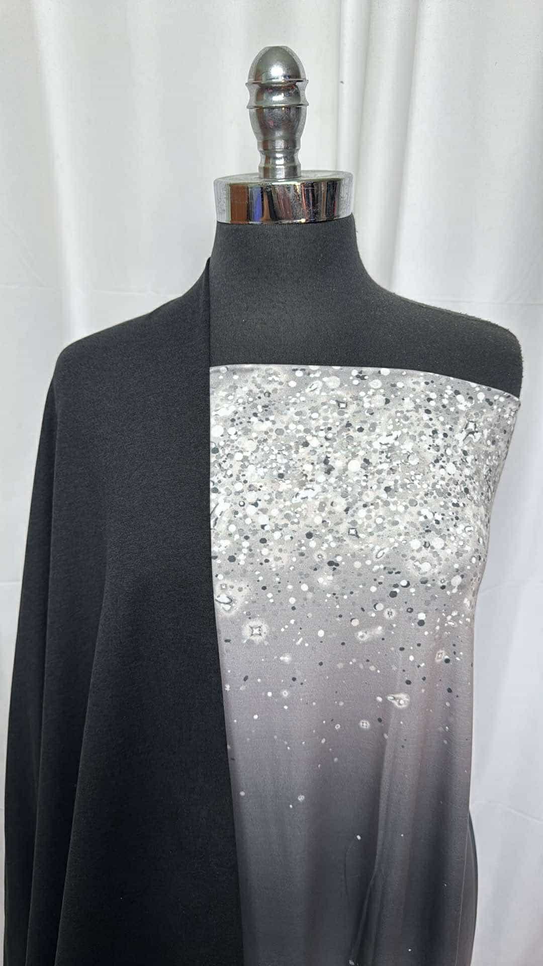 BLACK DIAMOND BUNDLE: 2 Yards Black 2-Tone Peached PF & 2 Yards Black Diamond DBP Fabric (A27030) - Perfect for Sewing, Quilting, and DIY Craft Projects