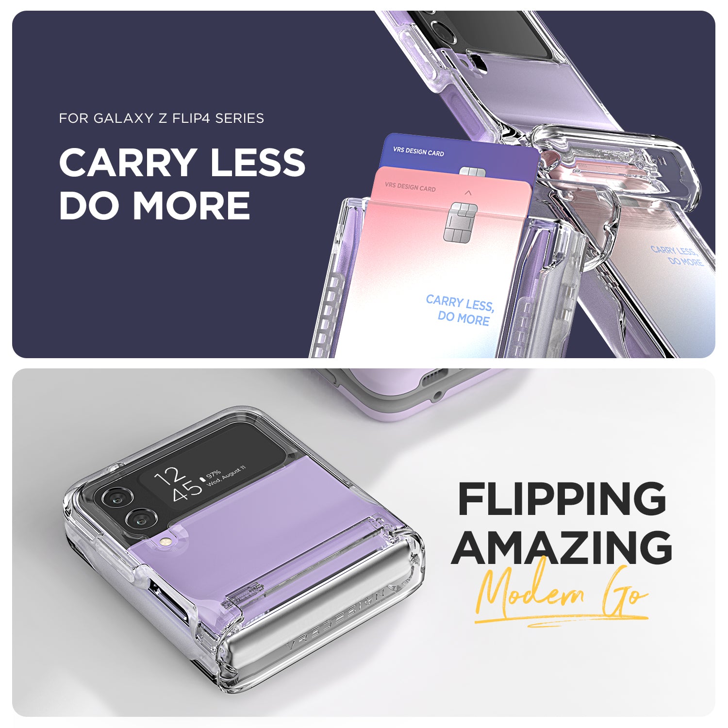 Samsung Galaxy Z Flip 4 Case with Terra Guard Protection - Slim Modern Design for Everyday Use | Perfect for Work, Travel & Outdoor Activities