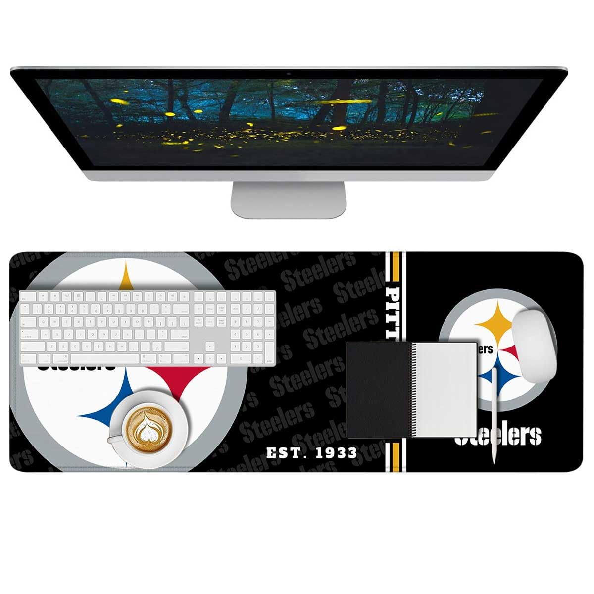 Extended Large Gaming Mouse Pad 31.5 x 11.8 Inch - XL Non-Slip Topographic Desk Mat with Rubber Base for PC, Laptop & Office Work | Perfect for Gaming, Home Office & Workstation in Pittsburgh