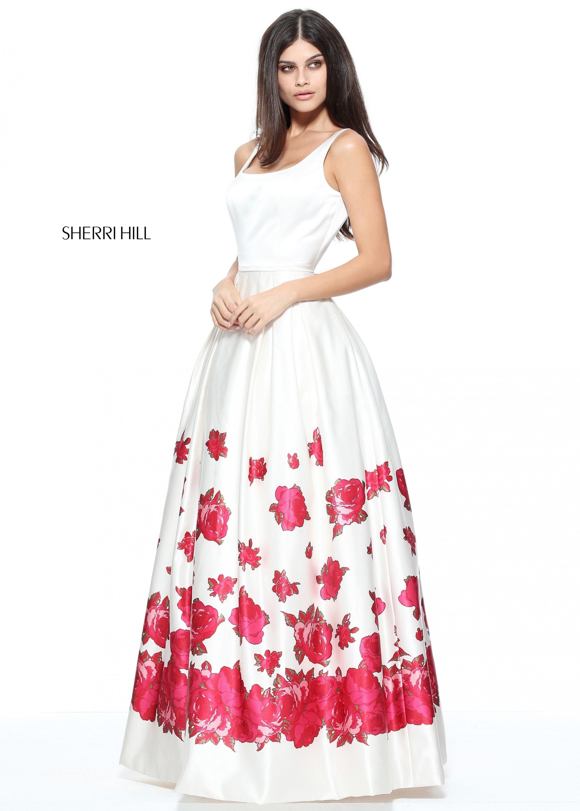 ivory/red print